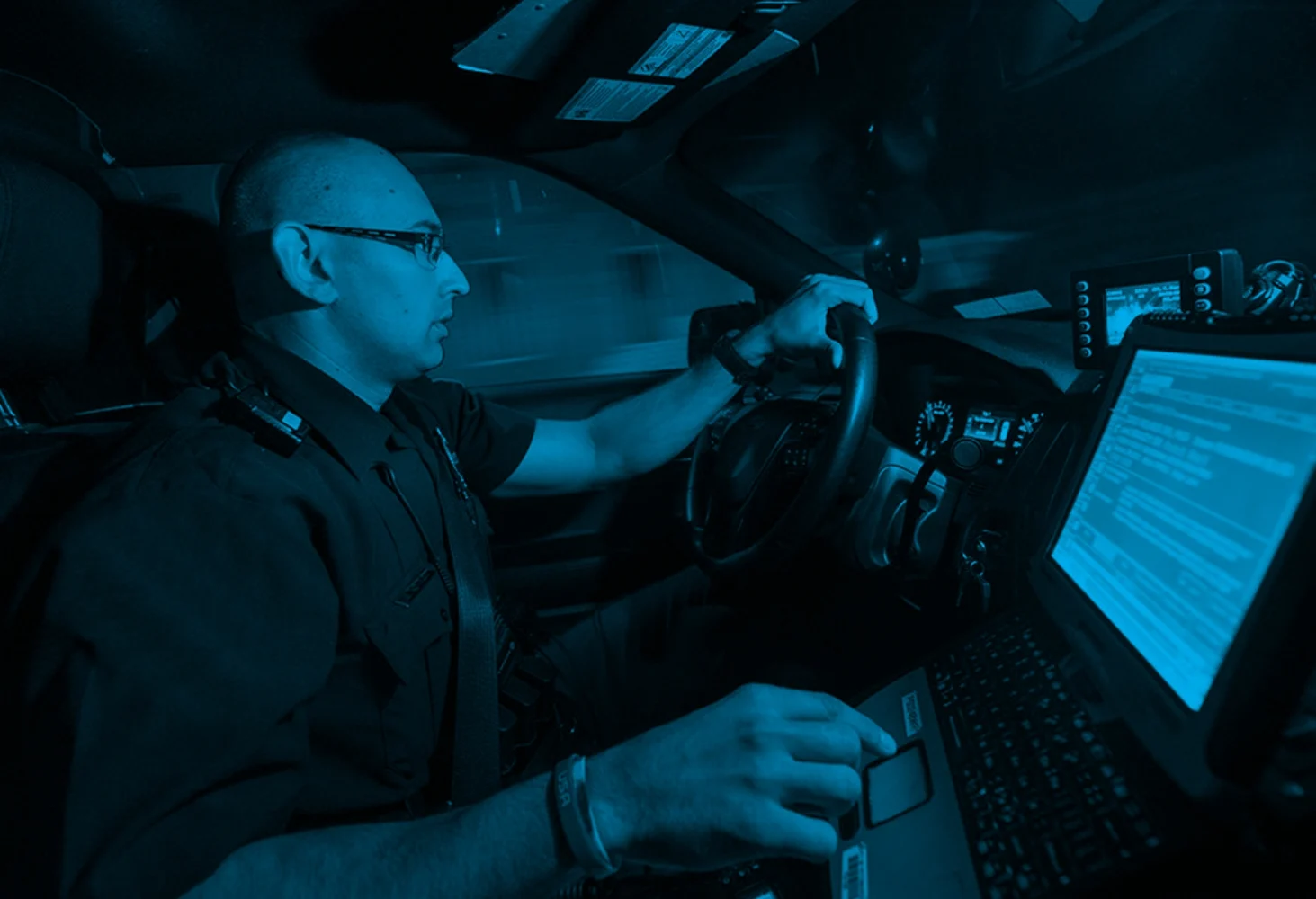 Crime prevention patrols service illustration